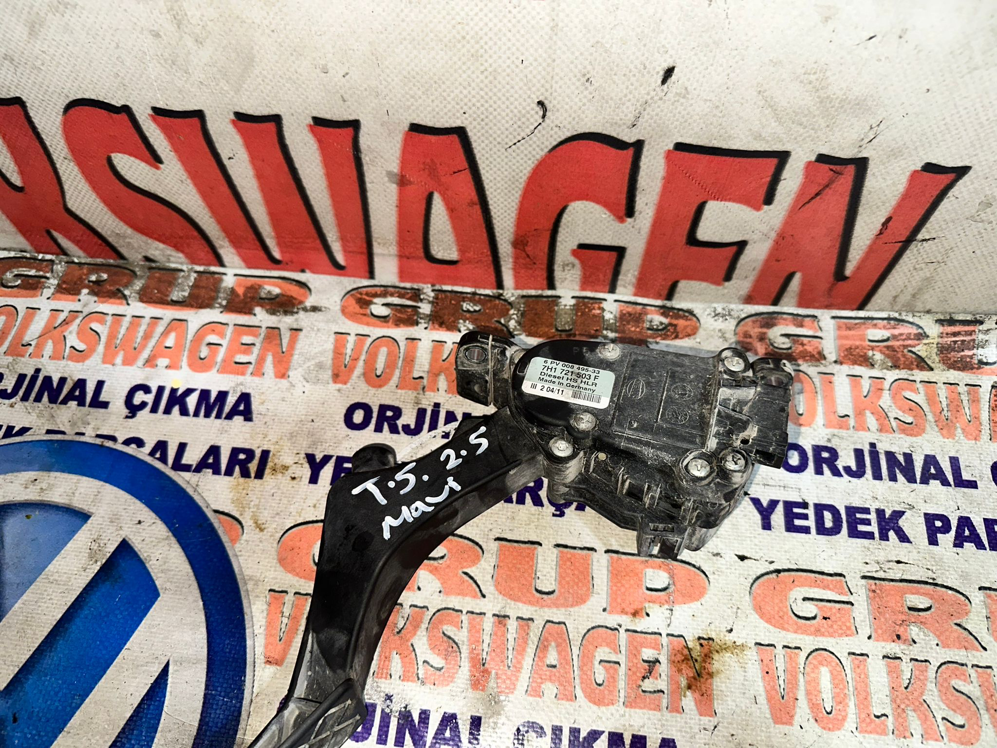 Transporter t5 gaz pedalı 7H1 721703F çıkma orijinal